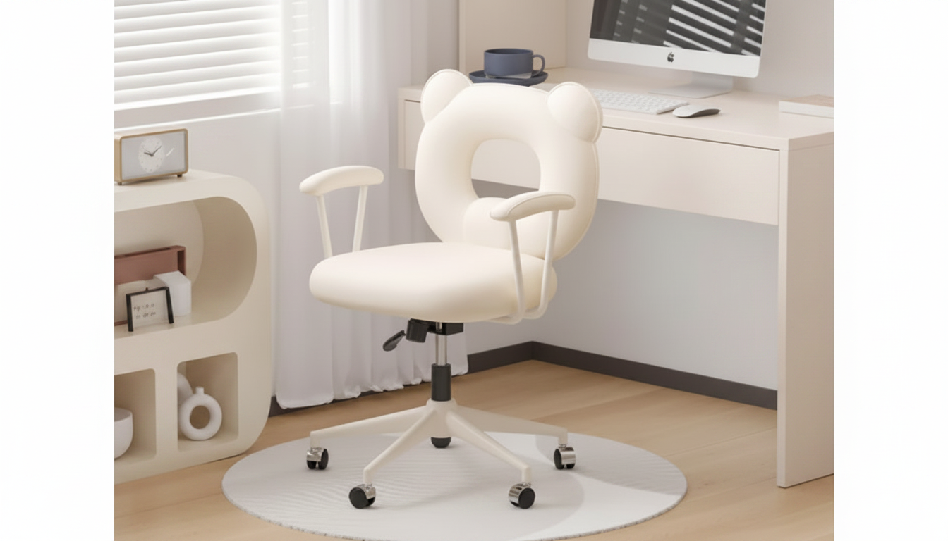 Adjustable Ergonomic Swivel Office Chair: Back + Arm Support